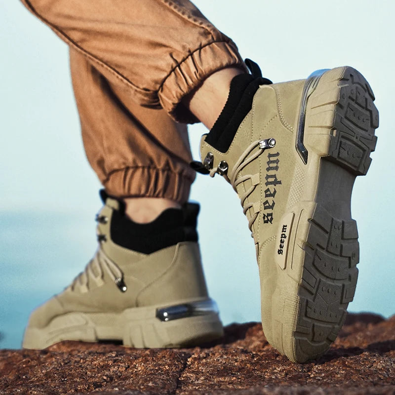 Boots for Mans Tooling Boot Keep Warm Easy To Clean Trendy All-match Crush Resistant Outdoor Shoes British Style New Arrival