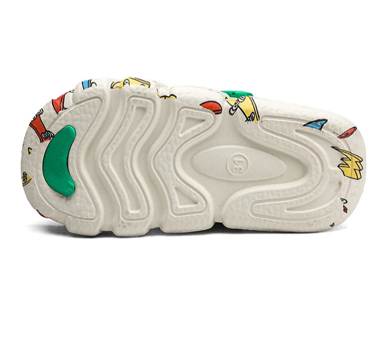 2025 Kids' Summer Sandals Non-Slip Soft Sole Chunky Slides for Boys Girls Breathable Outdoor Beach Shoes Thick Cushioned Soles