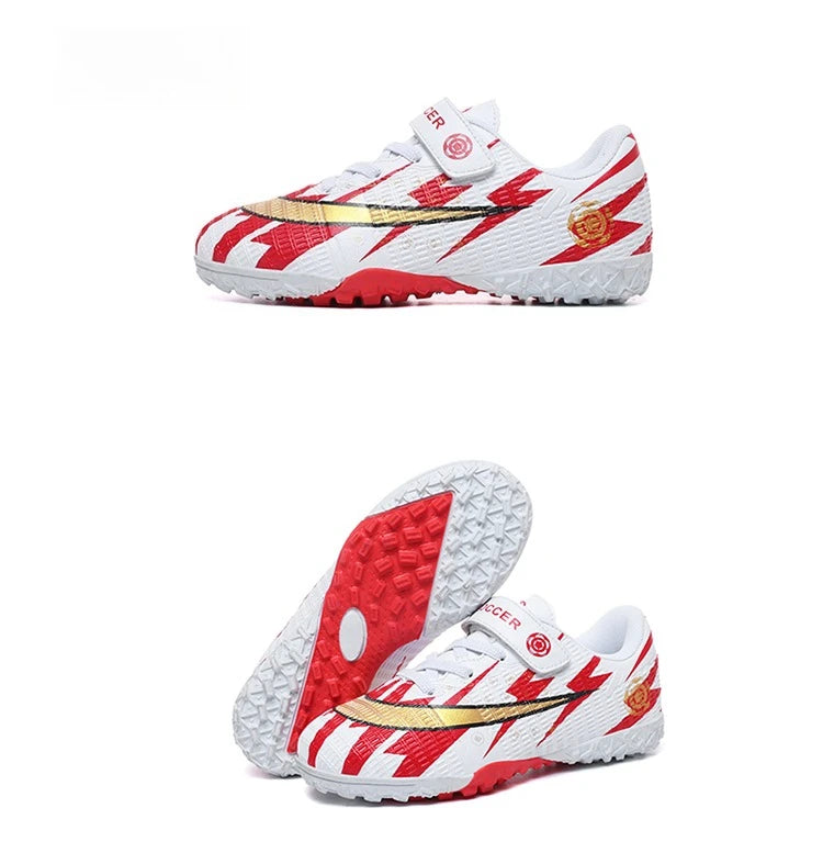 Kids Soccer Shoes TF School Football Boots Boys Girls Cleats Grass Sneakers Child Outdoor Athletic Training Sports Footwear28-39