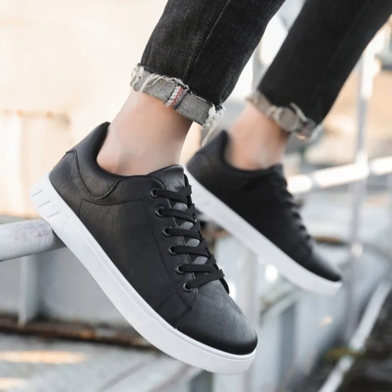 2025 Spring Classic Men Leather Casual Shoes Cross-border Hot Sale Versatile Man Sneakers Loafers Fashion Large Size Board Shoes