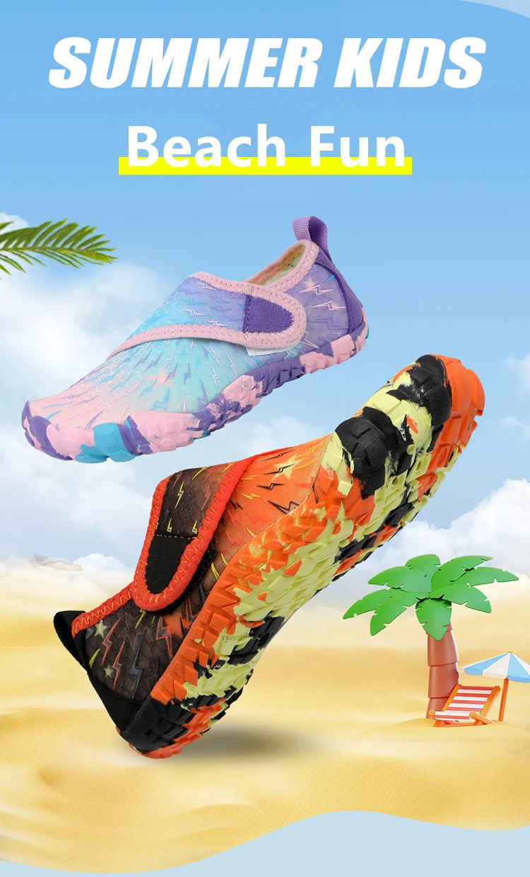 Kids Quick-Drying Shoes Anti Slip Wear-Resistant Cushioning Collision Prevention Soft Breathable Kids Quick-Drying Water Shoes