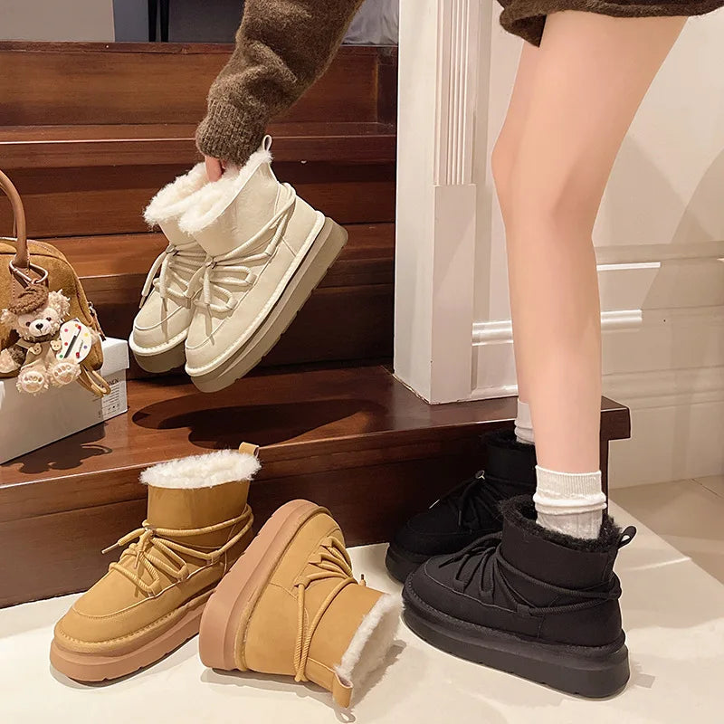 Women's Boots Autumn  Australia Female Shoes Luxury Designer Winter Footwear Boots-Women Snow Ladies Fashion Lolita 2024