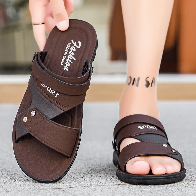 Classics Men's Sandals Summer Anti Slip Casual Beach Slippers Comfort Soft Soled Home Slides Lightweight Clogs Shoes Flat Shoes