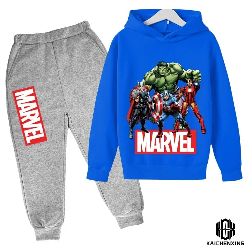Hulk Hoodies Kids Tracksuits Boy Girl Spring autumn winter Sweatshirt Clothes Set Marvel- Super heros Hooded Pants Suit Children