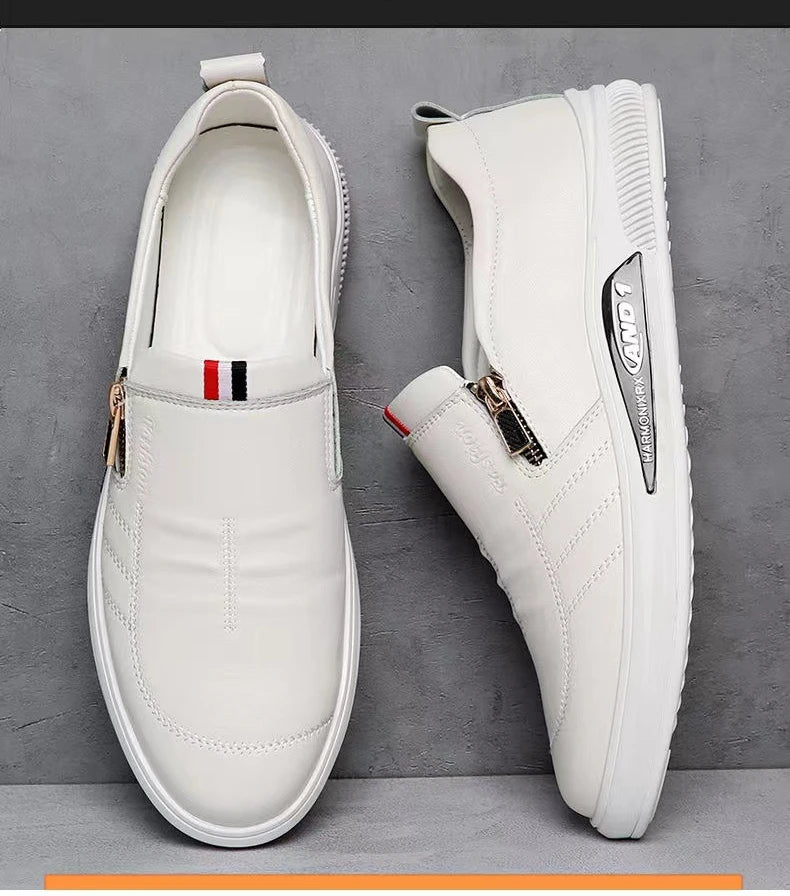 Casual Leather Shoes Men Loafers Trend Brand Business Shoes Autumn Slip on Flat Man Sneakes Comfortable Moccasins Zapatos Hombre