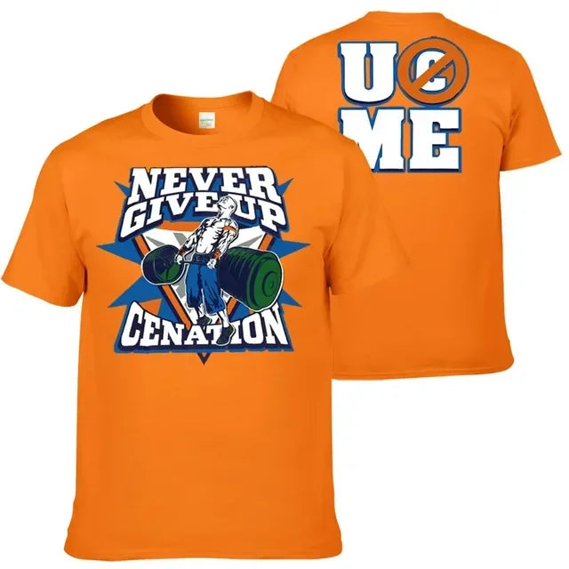 John Cena Wrestling Men's T-Shirt Summer Outdoor Sports Fitness Unisex Tops Casual O-Neck Short Sleeve Tee Casual Men Clothing