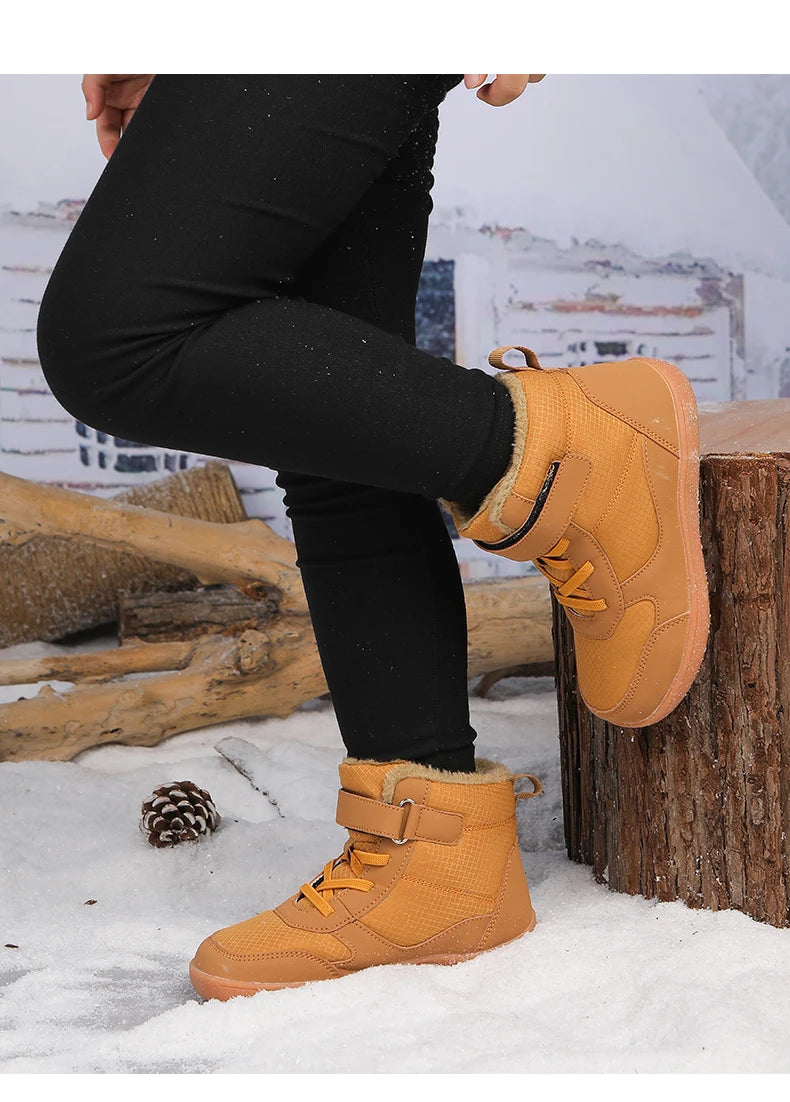 Kids Barefoot Snow Boots Winter Warm Boots for Girls Boys Outdoor Walking Non-slip Children's Shoes Girls' Boy Shoes Sneakers
