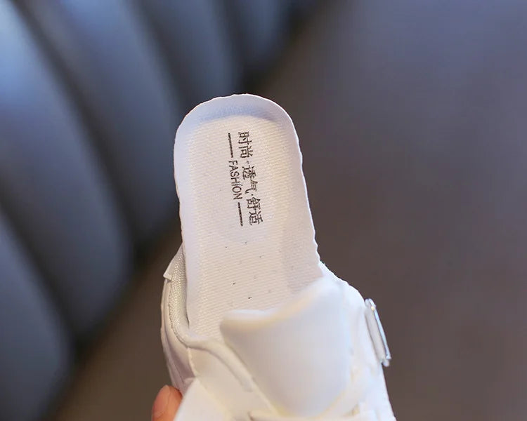 Tenis Sneakers Kids Spring/Autumn New Boys Girls Sports Shoes Casual Board Shoes Leather Soft Soled Children Small White Shoes