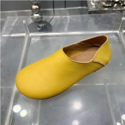 2025 New Women's Single Shoes Summer New Round Head Shallow Mouth Casual Comfortable Soft Sole Wear-resistant Shoes