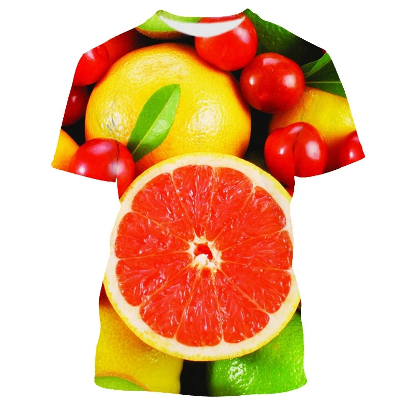 New Summer Strange Delicious Fruit Graphic 3D Print T-Shirts Men Women Funny T Shirt Short Sleeve Oversized Tee Top Kid Clothing