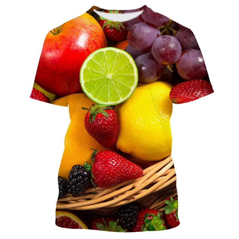 New Summer Strange Delicious Fruit Graphic 3D Print T-Shirts Men Women Funny T Shirt Short Sleeve Oversized Tee Top Kid Clothing