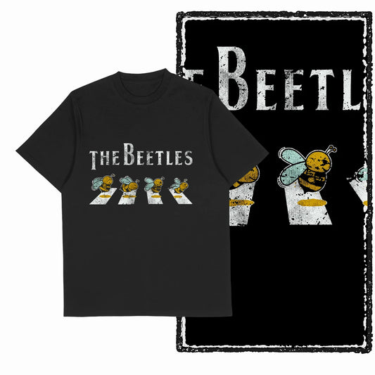 Coolmind DE 100% Cotton funny cool bees print Graphic T shirt for men Cool Big Size Excllusive tshirt men's novelty tee shirt