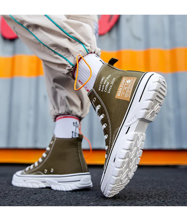 Classic Vulcanized Casual Canvas Platform Shoes Women Men High Top Sneakers  Fashion Breathable Comfortable Sport Korean
