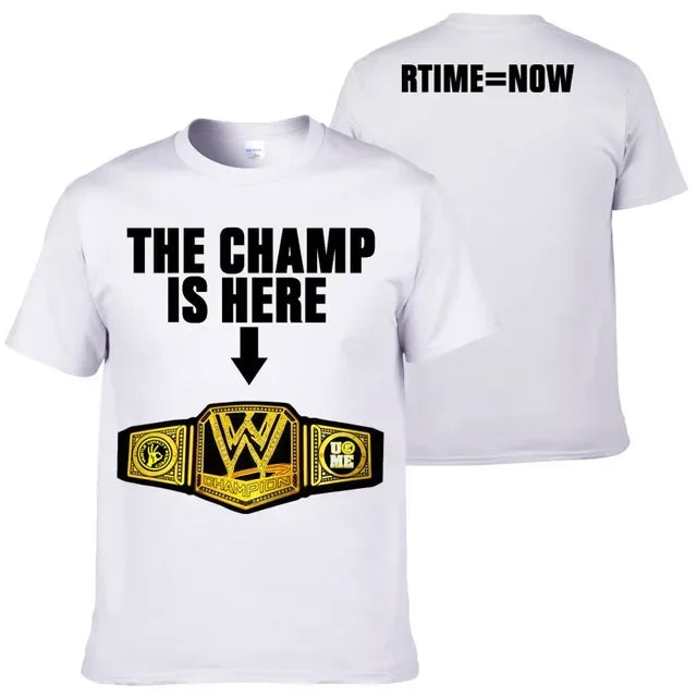 John Cena Wrestling Men's T-Shirt Summer Outdoor Sports Fitness Unisex Tops Casual O-Neck Short Sleeve Tee Casual Men Clothing