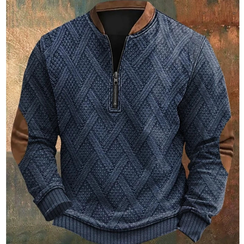 Hoodie Men's Half Zipper Sweatershirt 2024 Autumn/Winter New Thick Warm High Collar Men Jacket Coat Euro Size S-5XL D0259