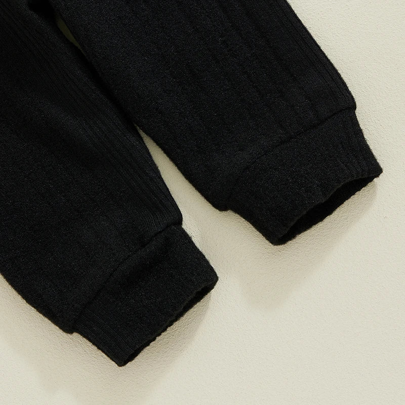 Pudcoco Infant Baby Boy 2Pcs Fall Outfits Long Sleeve Contrast Color Sweater + Pants Set Warm Clothes