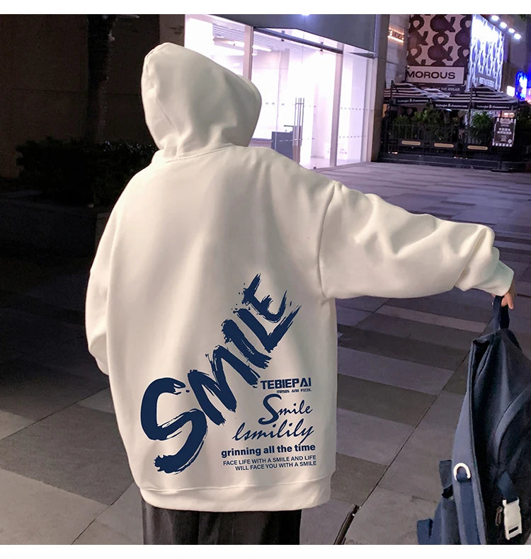 2025 New Men's Fashion Brand Hooded Sweatshirt for Spring and Autumn, Hoodie with Hong Kong Style, Loose Outerwear