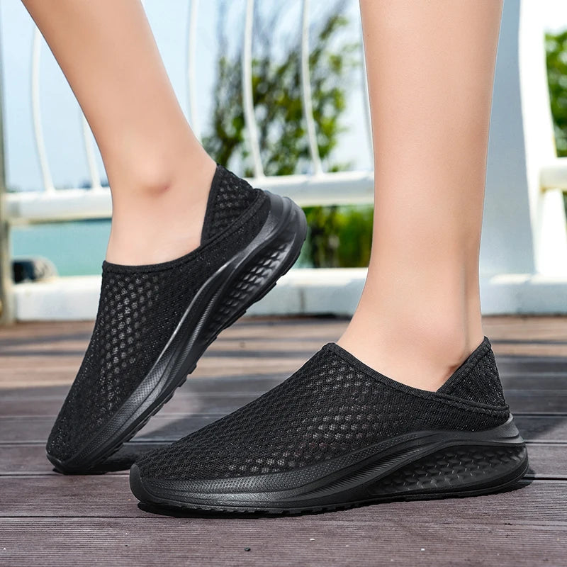Women Shoes Loafers Light Walking Breathable Summer Comfortable Casual Shoes Women Sneakers  Black Whitezapatillas de mujer