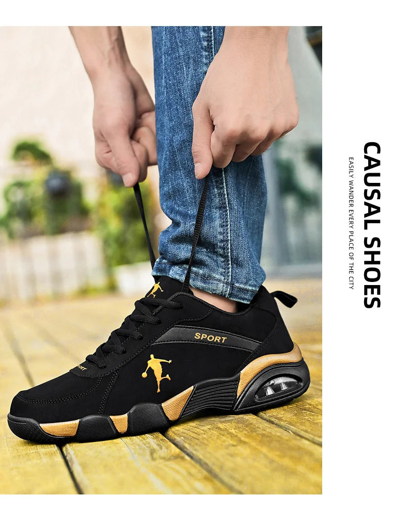 Men's Sneakers 2025 New Men Shoes Outdoor Waterproof Sneakers Non Slip Comfortable Walking Black Sports Shoes for Men
