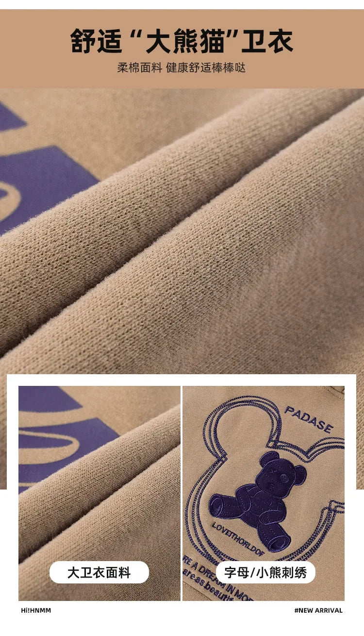 2026 girls clothes spring winter sweatshirt bear t-shirt hooded + stretch pants leggings teens children set 8 9 10 11 12 year