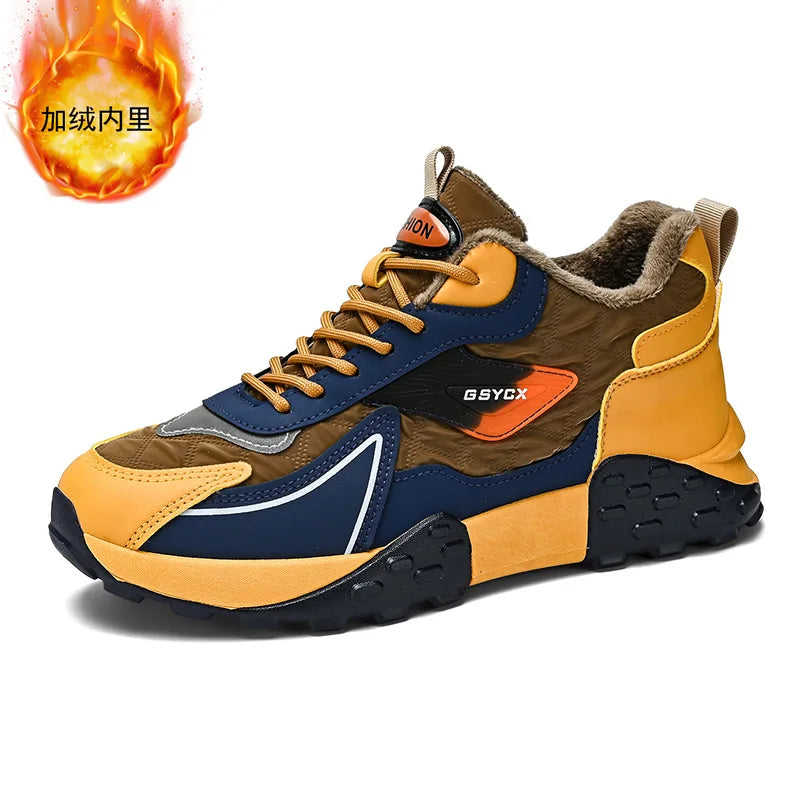 New Sneakers Shoes for Men Luxury Platform Male Sneakers High Quality Casual Running Shoes Winter Plus Size Cotton Man Shoes