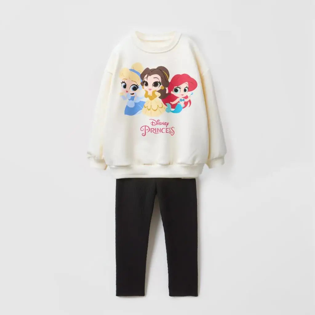 2pcs Cute Hoodie +Sweatpants Autumn Clothing New Design Long-sleeved Tracksuits Cartoon Round Neck Tops Loose Trousers Suit