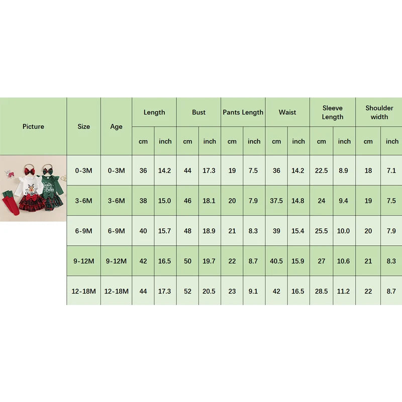 2024-08-20 Lioraitiin Christmas Infant Baby Girl Outfit Letter Ruffle Long Sleeve Romper Plaid Layered Ruffle Shorts Clothes