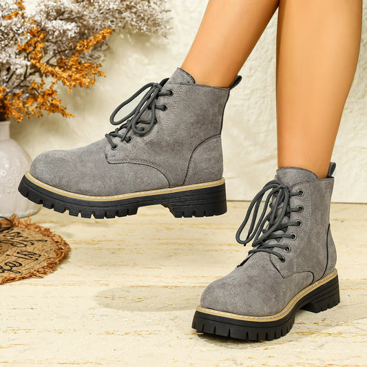 Fashionable And Versatile Short Boots With Thick Heels And Round Toes Fashionable And Versatile Winter Winter Boots For Women