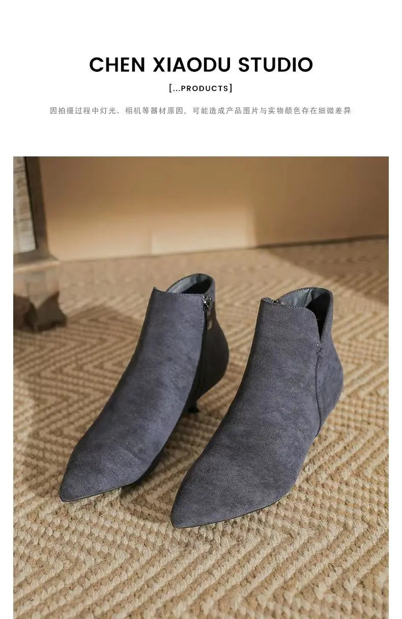 Super High Heel Boots High Heel Shoes Thick Heel Short Boots Autumn Winter 2025New Waterproof Platform Single Boot Women Boots