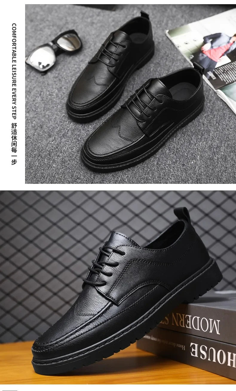 Classic Business Leather Shoes for Men Fashion Handcrafted Men's Dress Shoes Comfortable Flats Loafers Brand Men's Casual Shoes