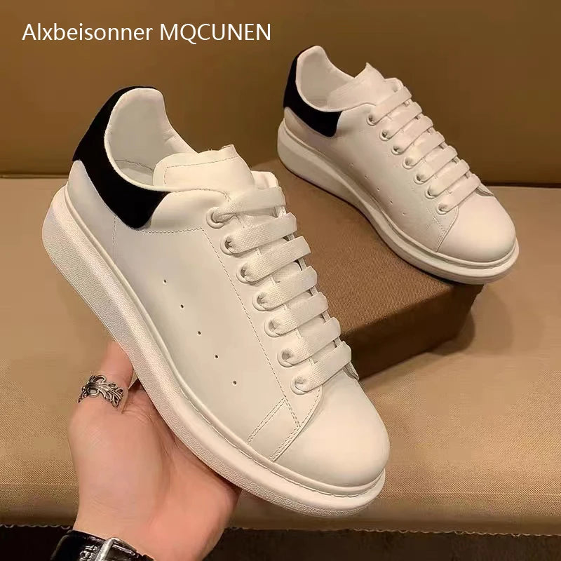 2024 Classic Leisure Sports Sneakers Height Increasing Lovers With Men's and Women's Thick Bottom fFlat Lace-up Waterproof Shoes