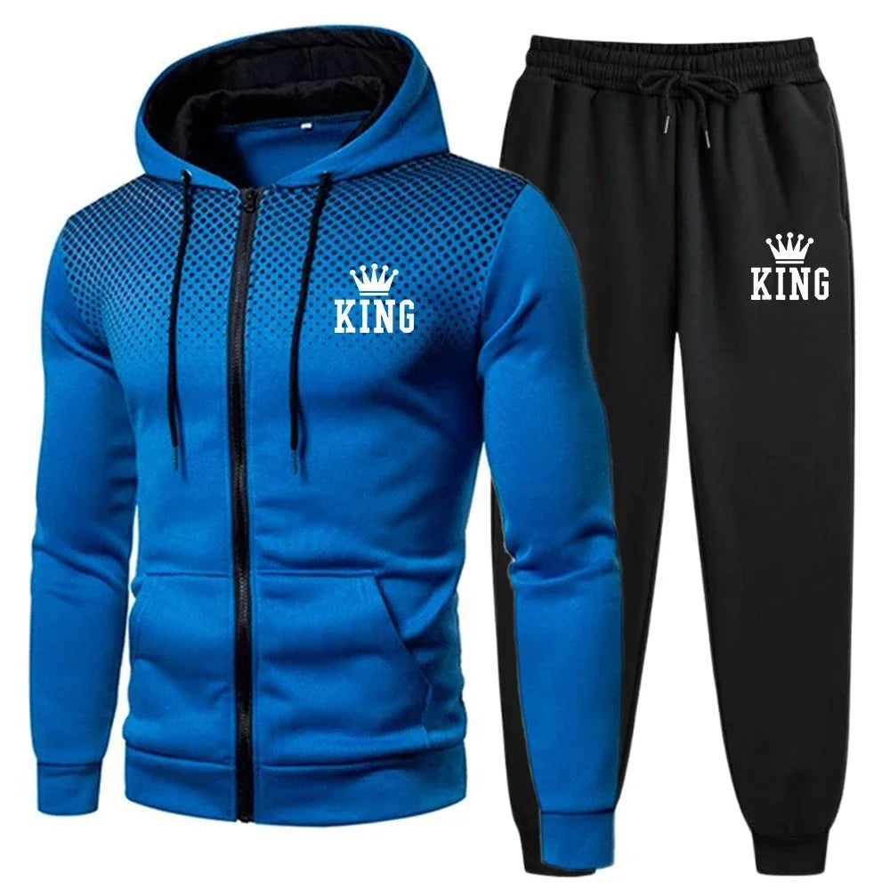Hoodies Daily Autumn Winter Fashion Casual Quality Hot Sals Men's Tracksuit Jogging Zip Up Sweatshirs Men Sports Coat Sweatpants
