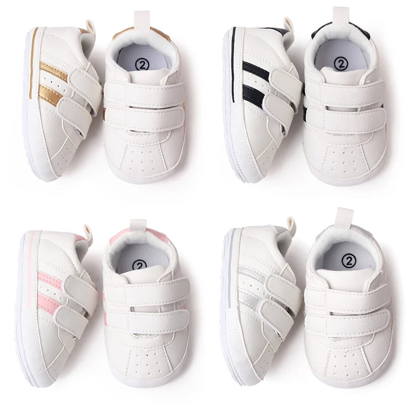 White Sneakers With Soft Soles Children's Sports Shoes For Spring/Autumn New Style Suitable For Both Boys And Girls Baby Shoes