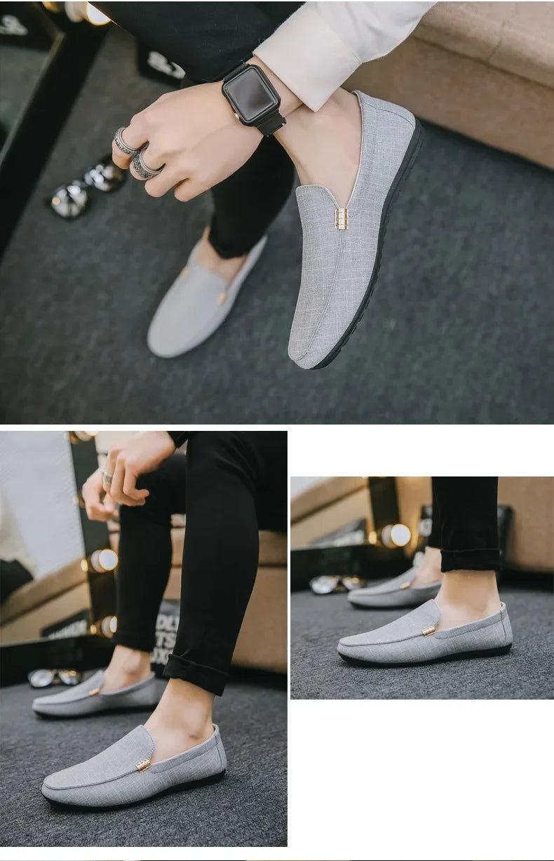 Shoes Men Casual  Comfort Men Shoes Denim Male Shoes Adult Footwear 2024 New  Loafers Canvas  Sneakers Driving