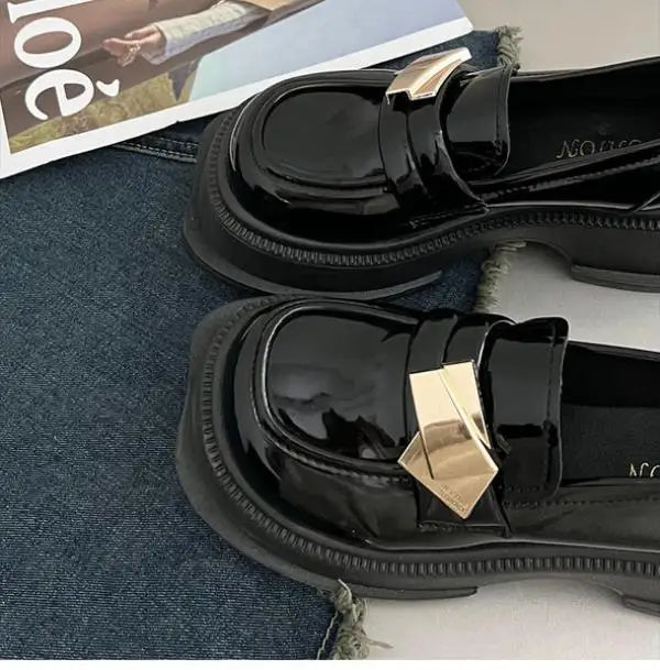 Women's Shoes Platform Round Toe British Style All-Match Oxfords Casual Female Sneakers Shallow Mouth Flats Autumn Loafers With