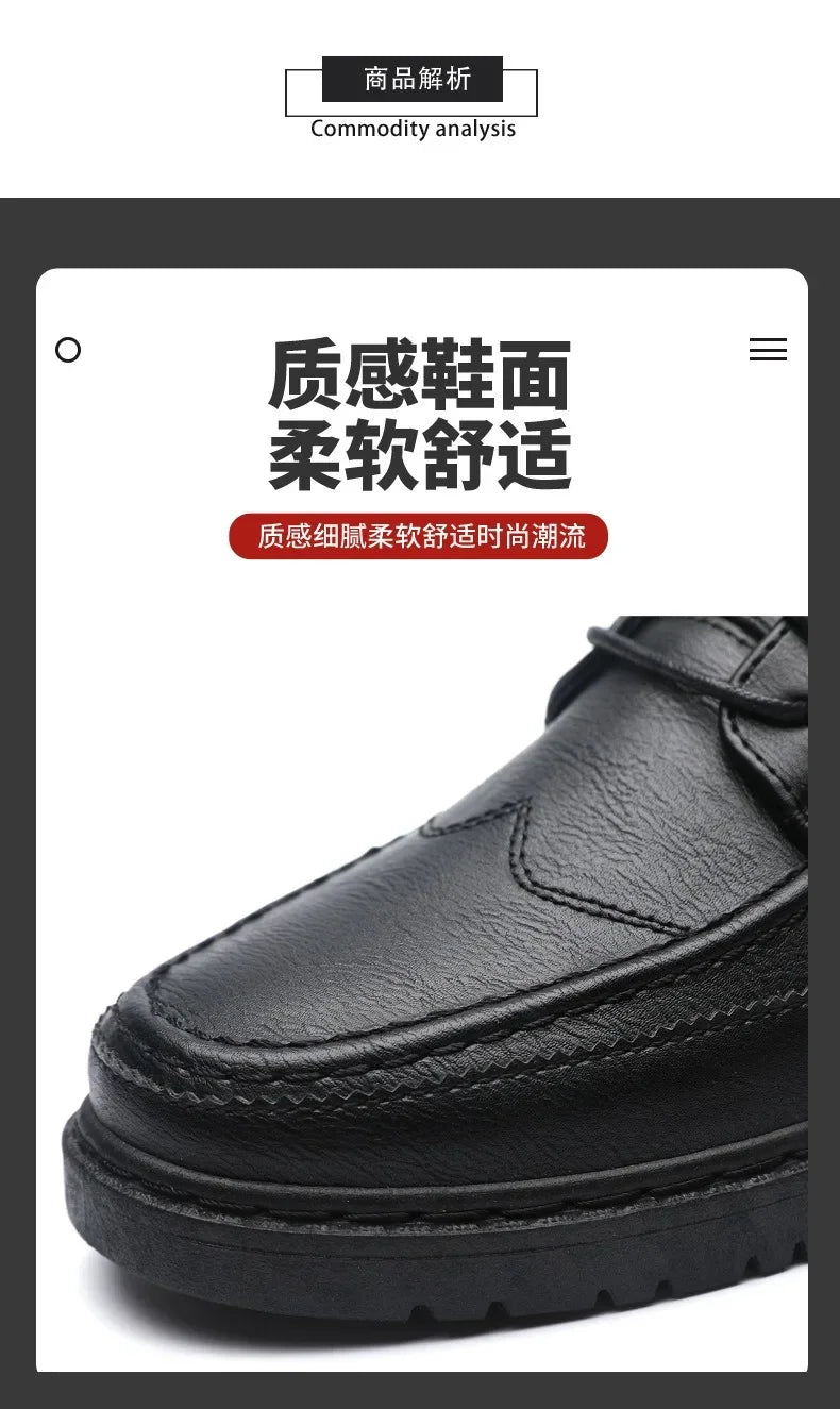 Classic Business Leather Shoes for Men Fashion Handcrafted Men's Dress Shoes Comfortable Flats Loafers Brand Men's Casual Shoes