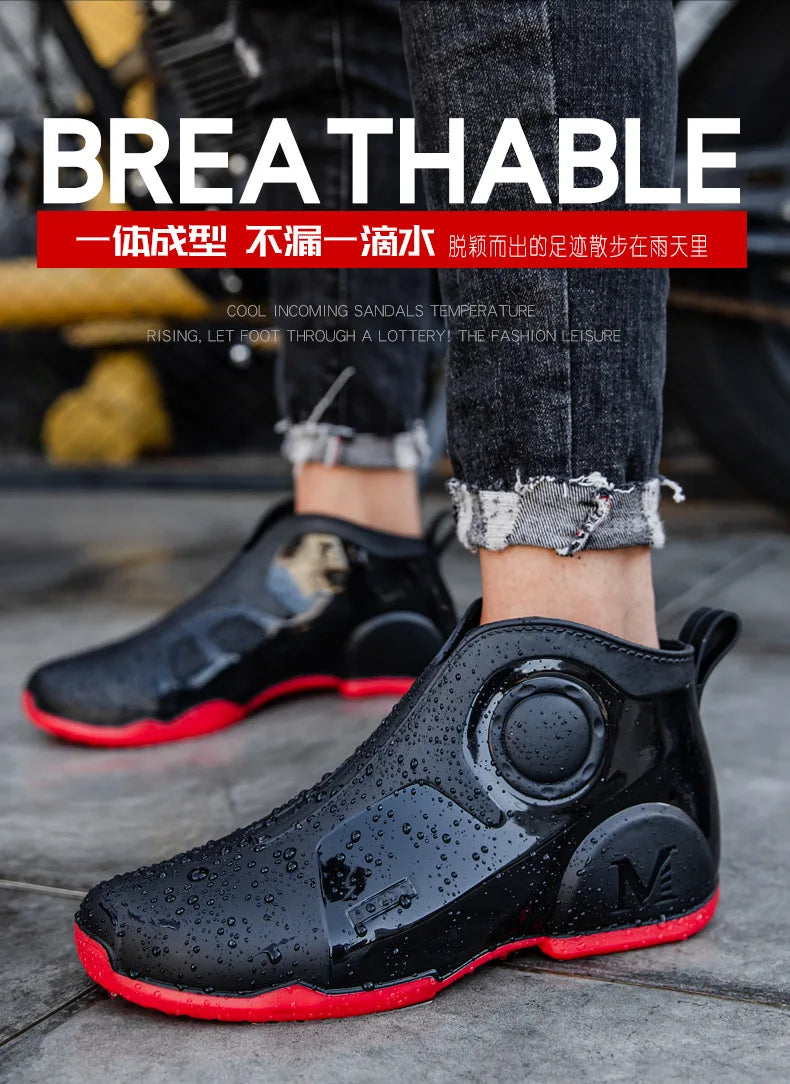 Motorcycle Boots Men Waterproof Riding Off-road Reflective Breathable Comfortable High Quality Wear-resistant Fishing Water Shoe