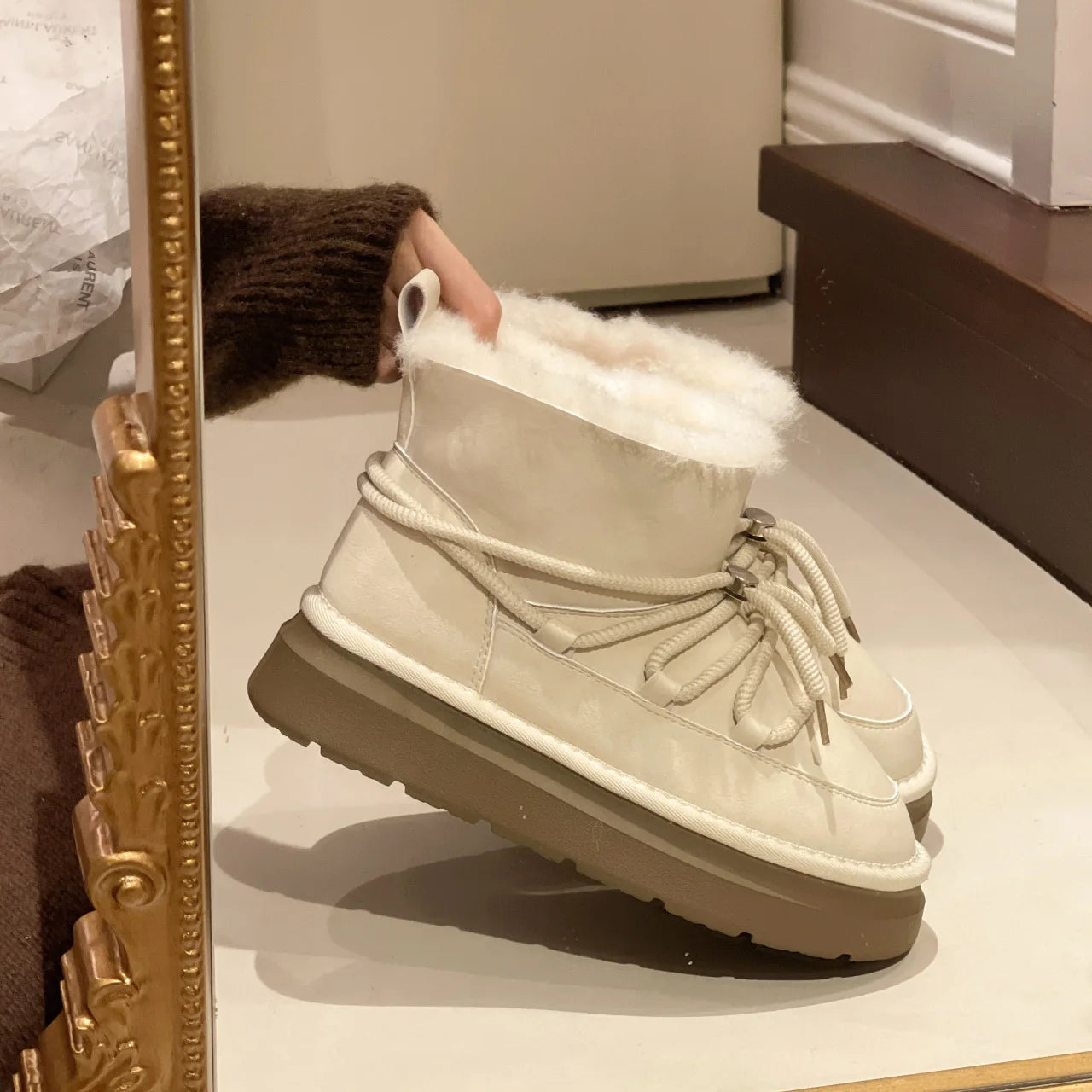 Women's Boots Autumn  Australia Female Shoes Luxury Designer Winter Footwear Boots-Women Snow Ladies Fashion Lolita 2024