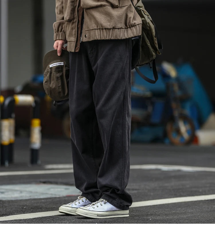 Japanese Streetwear High Quality Cargo Pants For Men Clothing Harajuku Casual Straight-Leg Trousers Korean Fashion Baggy Pants