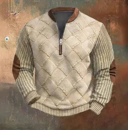 Hoodie Men's Half Zipper Sweatershirt 2024 Autumn/Winter New Thick Warm High Collar Men Jacket Coat Euro Size S-5XL D0259