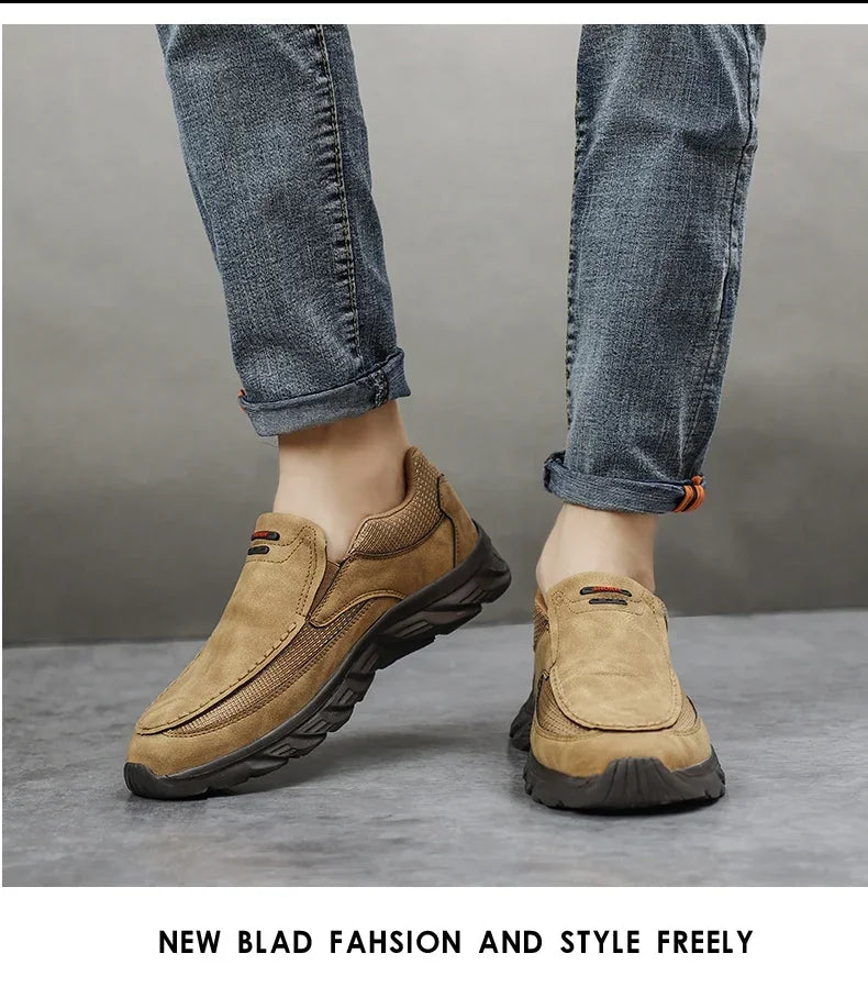 Walking Shoes for Men Loafers Sneakers New Fashion Handmade Retro Leisure Loafers Shoes Zapatos Casuales Hombres Men Shoes