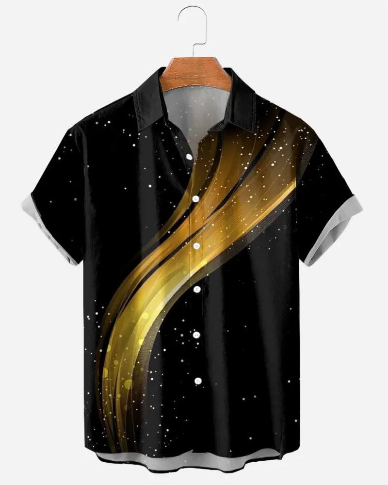 2023 trendy new 3D printed shirts men's Hawaii summer beach vacation short sleeved shirt comfortable and casual Men's clothing