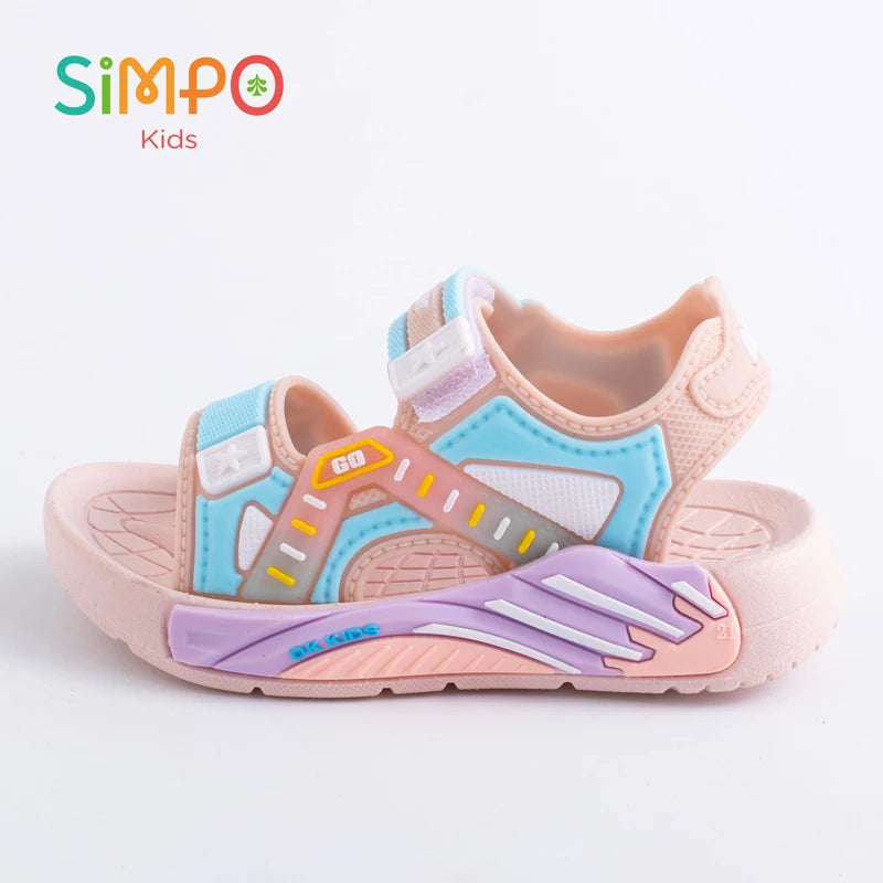 Summer Kids' Sandals Unisex Soft Bottom Casual Beach Shoes for Primary School Students Boys & Girls Charms Decorations