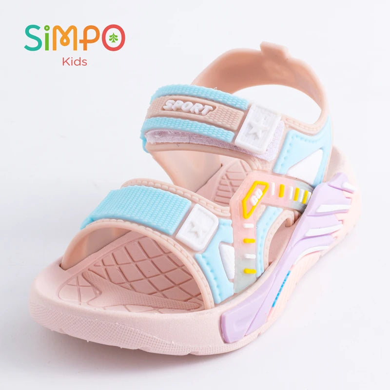 Summer Kids' Sandals Unisex Soft Bottom Casual Beach Shoes for Primary School Students Boys & Girls Charms Decorations