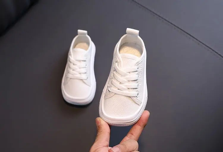 Kids Non-slip Comfort Sneakers Shoe Toddlers Tennis shoesChildren Sport Canvas Shoes Lace-up Girls Flat Boys Casual Shoes