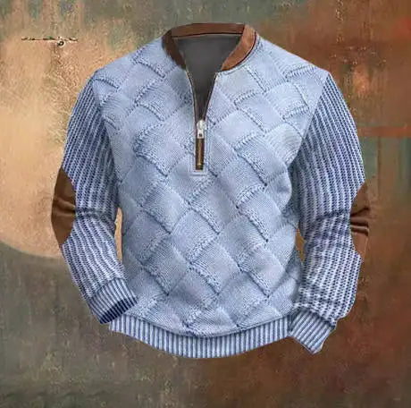 Hoodie Men's Half Zipper Sweatershirt 2024 Autumn/Winter New Thick Warm High Collar Men Jacket Coat Euro Size S-5XL D0259