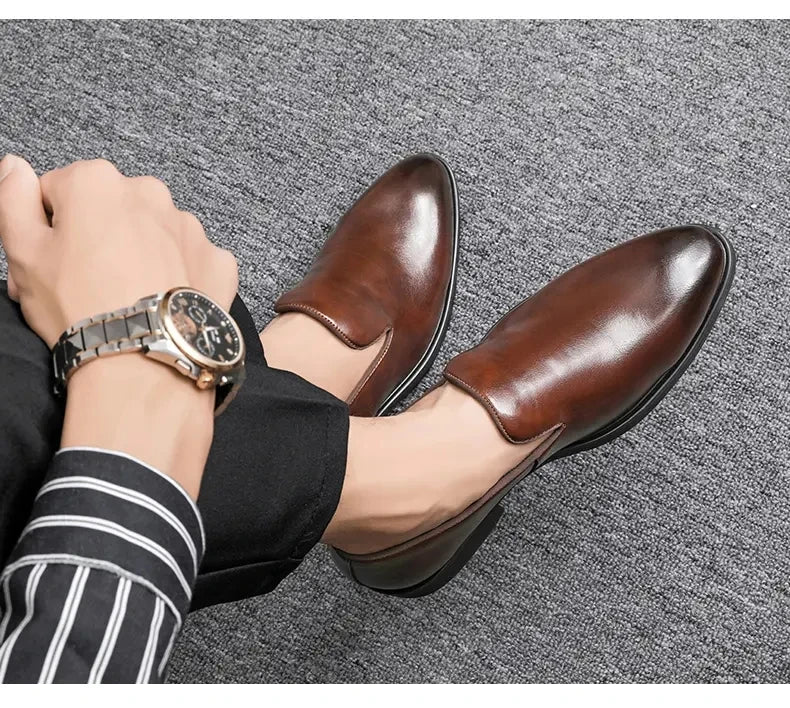 Size 38-48 Classic Le Fu Shoes for Men Casual Business Comfort Fashion Brand Shoes Men British Gentleman Social Shoes Men