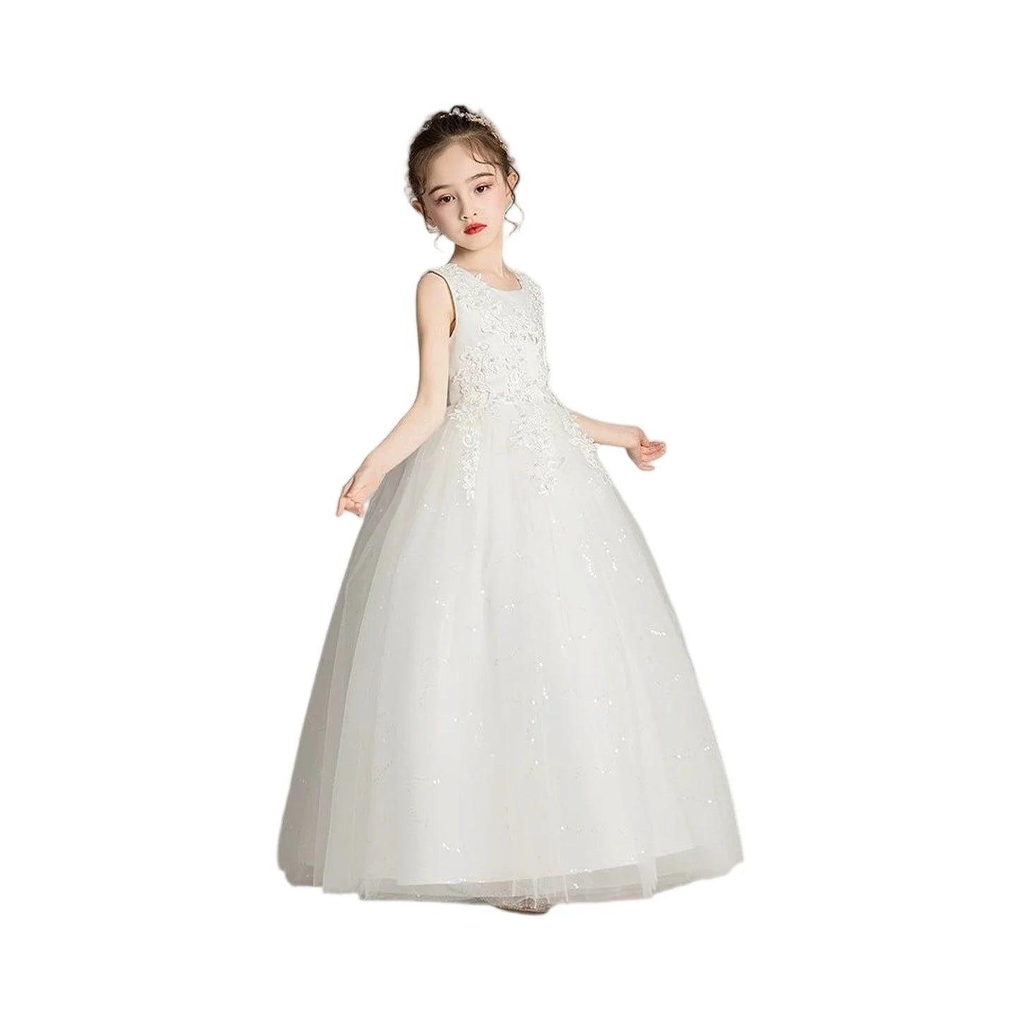 Kids Dresses For Girls Lace Dress Gown Princess Clothes Children Formal Evening Party Flower Girls Wedding Vestidois