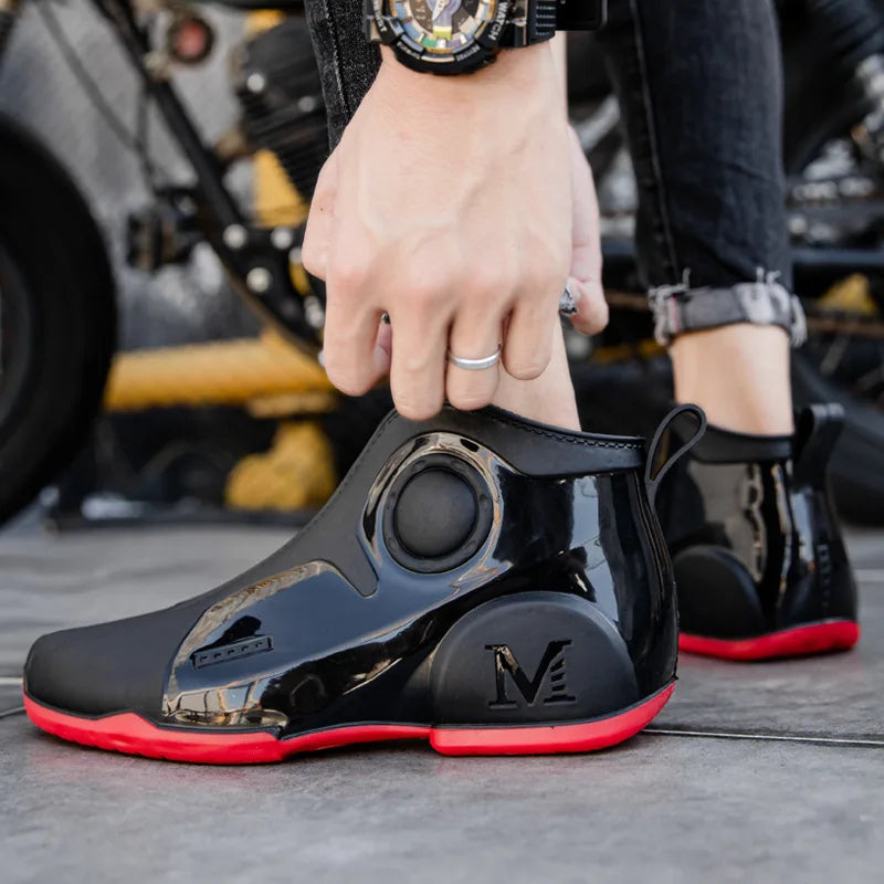 Motorcycle Boots Men Waterproof Riding Off-road Reflective Breathable Comfortable High Quality Wear-resistant Fishing Water Shoe