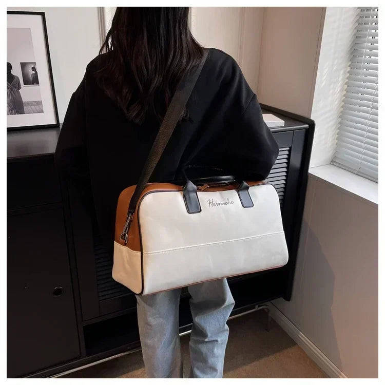 Large Capacity PU Zipper Travel Bag 2025 New High Quality Brand Simplicity Waterproof Luxury Leisure Vacation Luggage Bag